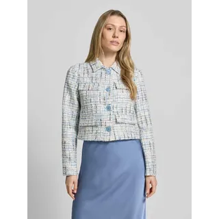 Regular Fit Blazer in Bouclé-Optik, Hellblau, 42