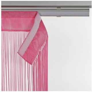 Schiebegardine String, Liedeco, Klettband (1 St), transparent, HxB: 245x60 rosa