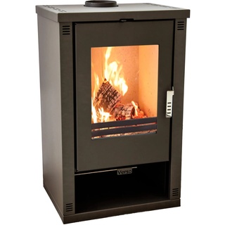 EEK A+ Kaminofen Holz Theia Holzofen 9 kW Kamin Ofen Dauerbrandofen Werkstattofen Schwedenofen Hüttenofen Heizofen