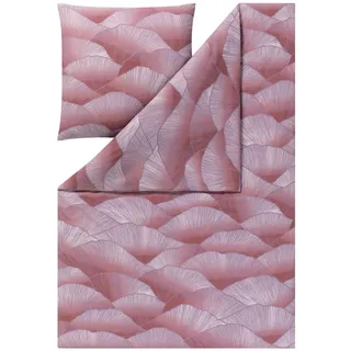 Estella Alba grafisch Baumwolle Lila 155 x 220 cm + 80 x 80 cm