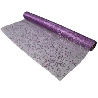 GMMH Tischläufer 50 cm Breit Hochzeit Taufe Konfirmation Kommunion Tischband 5 m (1,8€/m) (lila)