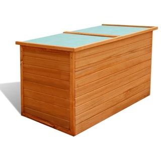 furnicato Gartenbox Garten-Aufbewahrungsbox 126x72x72 cm Holz braun