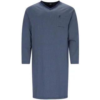 HAJO Nachthemd Premium Cotton Allover Print Blau 3XL