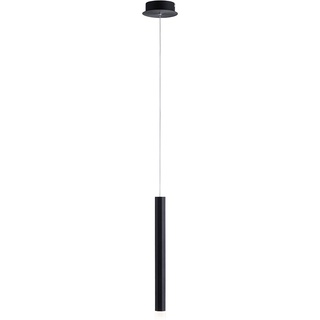 LED Pendelleuchte, höhenverstellbar, 1-flammig, schwarz, Esstisch, rund
