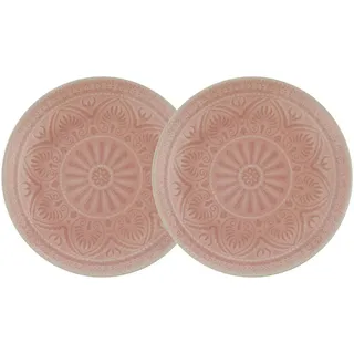 Butlers Platzteller, Pink, Keramik, 25x3x25 cm, Essen & Trinken, Geschirr, Teller, Speiseteller