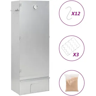 vidaXL Räucherofen mit Holzspänen Verzinkter Stahl 364745