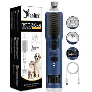 Candure Profi Krallenschere für Hunde und Katzen,Nageltrimmer für Haustiere Aller Größen (Marineblau, Für alle Haustiergrößen)