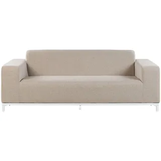 Beliani Gartensofa Loungesofa beige/weiß