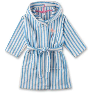 Sanetta Mädchen-Bademantel blau gestreift | Hochwertiger und kuscheliger Bademantel aus Frottee für Mädchen. Bademantel für Mädchen - 116