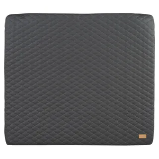 roba Wickelauflage Luxe 85 x 75 cm - Wickelunterlage abwaschbares veganes Leder - Wickeltischauflage im Design Greyish gesteppt