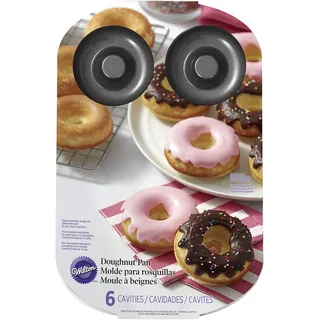 Wilton 6er Donut-Backform: Donutform mit Antihaftbeschichtung, Hochwertige Donut Backform für 6 Donuts in Standardgröße Spülmaschinenfest - 21 x 32 cm