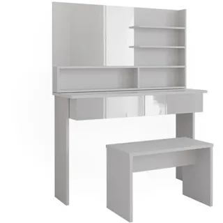 Vicco Schminktisch, Azur Weiß/Weiß Hochglanz 120 cm