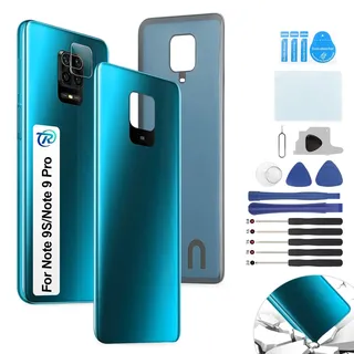 RongZy Ersatz für Xiaomi Redmi Note 9s/Redmi Note 9 Pro Backcover Akkudeckel Batterietür für Redmi Note 9s/Note 9 Pro Gehäuse Rückseite mit Tool Kit (Aurora Blau)