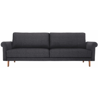 hülsta sofa 3-Sitzer »hs.450«, modern Landhaus, Breite 208 cm, Füße in Nussbaum grau|schwarz