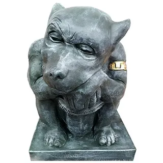 JVmoebel Skulptur Drachen Deko Figur aus hochwertigem Material für den Garten (SKULPTUR MATERIAL: ACRYL 50 CM Höhe), Made in Europa blau