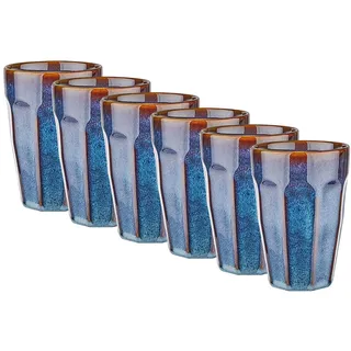 BUTLERS Latte Macchiato Tasse 0,33 l Blau 6 St.