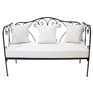 Mediterranes Eisensofa Palma klappbar 150cm - Boho Vintage Gartensofa