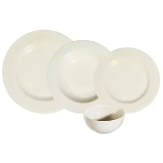 Hermia Concept Geschirr-Set ZNC24YK (24-tlg), 6 Personen, Porzellan, 24-teiliges Set weiß