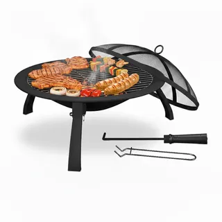 Relaxdays Feuerschale Ø 51 cm Schwarz