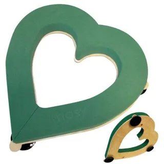mosy Autoherz, 50 cm, Hochzeit, Dekoration, Steckschaum Auto - Herz, Blumen-Gestecke, Motorhaube, Deko, Blumenschmuck, Autoschmuck