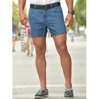 Jeansshorts CATAMARAN, Herren, Gr. 50, Normalgrößen, blau (blau, bleached), 100% Baumwolle, unifarben, kurz, Jeans Jeansshorts, Topseller