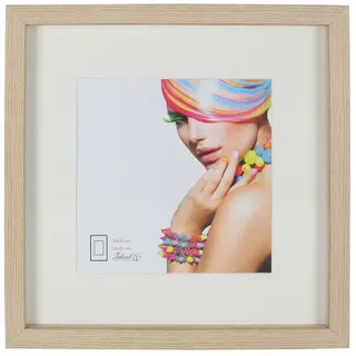 IDEAL TREND 3D Objektrahmen Holz Bilderrahmen quadratisch Wanddeko Collage Poster Fot Rahmen: Farbe: Natur | Format: 50x50