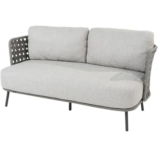 4Seasons Palacio 2.5-Sitzer Sofa Rope silbergrau inkl. 3 Kissen - Anthrazit