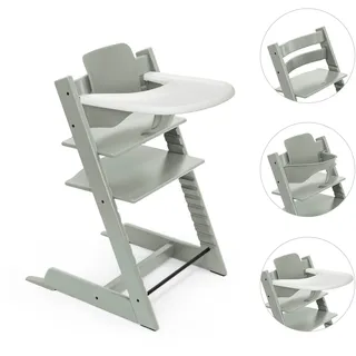 Stokke® Tripp Trapp® Bundle Treppenhochstuhl inklusive Babyset & Tray, gruen