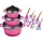 Aluguss Topf-Set 11-tlg. 3 x Kochtopf + 5 x Schere lila