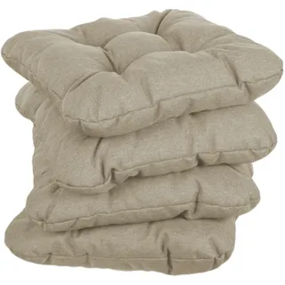 Gutekissen® Stuhlkissen gesteppt Polsterauflage Auflage für Stühle/Bänke für Haus und Garten Sitzauflage Gartenkissen Sitzkissen viele Farben PI1 (60x60, Beige, 1)