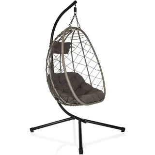 hjh living Hängesessel COCOVA Schwarz/Grau