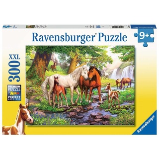 Ravensburger Kinderpuzzle - 12904 Wildpferde am Fluss - Pferde-Puzzle für Kinder ab 9 Jahren mit 300 Teilen im XXL-Format