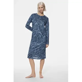 Mey Nachthemd Mey Damen Nachthemd langarm Serie Floral Paisley (1-tlg) blau L (42)