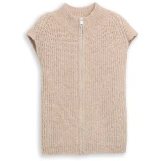 Tom Tailor Pullunder mit Stehkragen Beige M