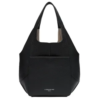 Shopper LIEBESKIND BERLIN "Tote M LILLY HEAVY PEBBLE" Gr. B/H/T: 32 cm x 28 cm x 15 cm, schwarz (black) Damen Taschen Handtaschen