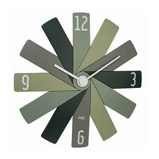 TFA® Wanduhr 60.3020 CLOCK IN THE BOX grün Kunststoff 400,0 x 37,0 mm