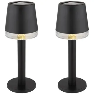 meine wunschleuchte Solarleuchte schwarz H 21,5cm 2er Set