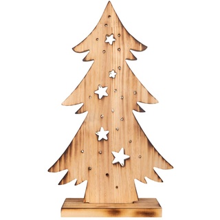 Weihnachtsbaum LED Deko XMAS Holz Kiefer Innen- und Außen IP44 H 47,5 cm