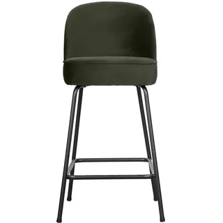 Barhocker Vogue aus Samt, modern und elegant, dunkelgrün, 65 cm Sitzhöhe, gepolstert