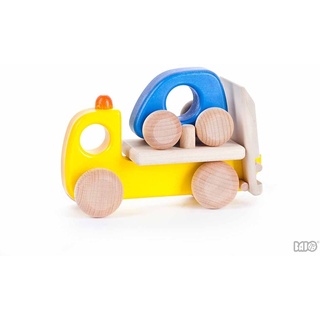Bajo Spielzeug-Abschlepper Bunter Abschleppwagen aus Holz Holzspielzeug bunt