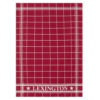 Lexington [W] Checked Org Cotton Kitchen Towel, Red/White, 50x70