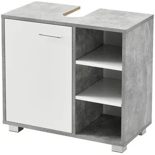 [en.casa] Waschbeckenunterschrank 60 x 55,6 x 31 cm Weiß