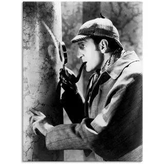 Wandbild ARTLAND "Sherlock Holmes 1939" Bilder Gr. B/H: 60 cm x 80 cm, Leinwandbild Film Hochformat, 1 St., schwarz Kunstdrucke als Leinwandbild, Poster in verschied. Größen