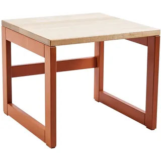 kundler home Kinderhocker Kinderbank oder Kindergartenbank aus Echtholz Birke Massiv, Mod. JOSEF orange 370 cm