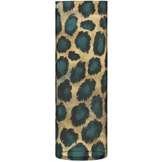 Blumenvase, grün, gold, schwarz, Leopardenmuster, unzerbrechlich, dekorativ, moderne Vase, Kunststoffvase für Büro, Zuhause, Meeting