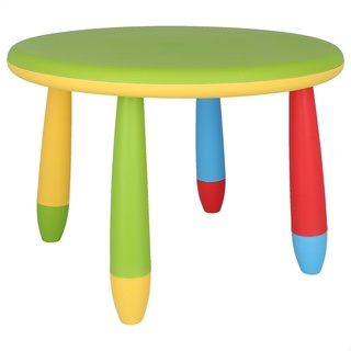 Mueblear 90048 Kinder-Tisch, rund, Kunststoff, 30 x 15 x 48 cm grün