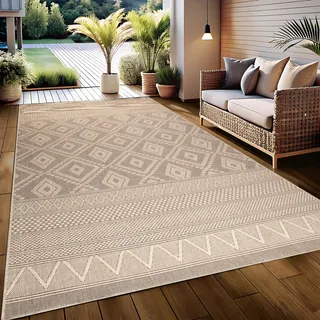OTTO home Teppich OTTO HOME "Toronto auch als Läufer erhältlich" Gr. 1, beige, B:60cm H:3mm L:110cm, Kunstfaser, Teppiche, Teppich, In- und Outdoor geeignet, Sisal-Optik, Wetterfest & UV-beständig, Boho