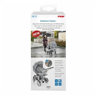Reer RainCover Classic+ für Kombi-Kinderwagen mit Reißverschluss, 1 St