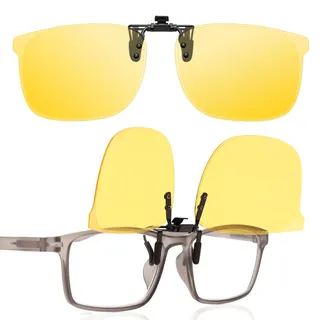 LUFF Clip-On polarisierte Sonnenbrille Cat-Eye für Männer & Frauen, UV400 Schutz, HD Anti-Glare | Sicheres Fahren, Radfahren & Outdoor - 60*46mm