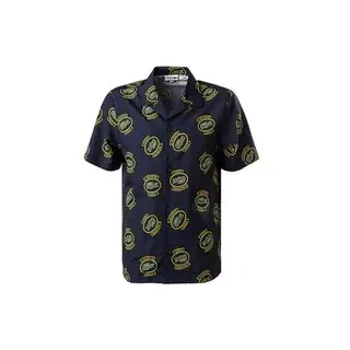 LACOSTE Herren Kurzarmhemd blau gemustert, blau, Frühjahr/Sommer 2024